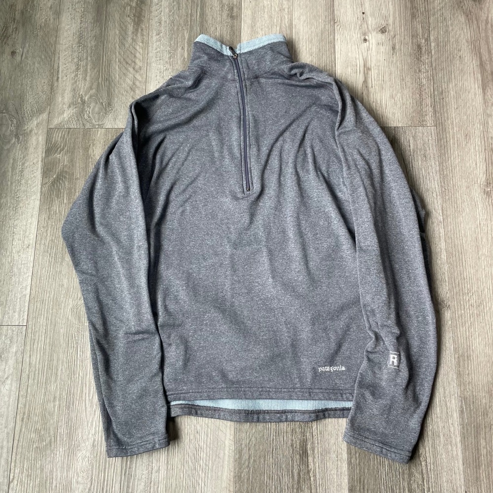 Vintage Patagonia Mens M R.5 Half Zip Pullover Gray Polartec sweater Made in USA